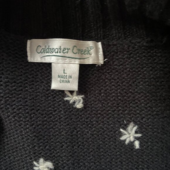 Coldwater Creek Women's Zip Up XL Christmas Sweater, Skiing, Trees, Woody Wagon, - Picture 5 of 11